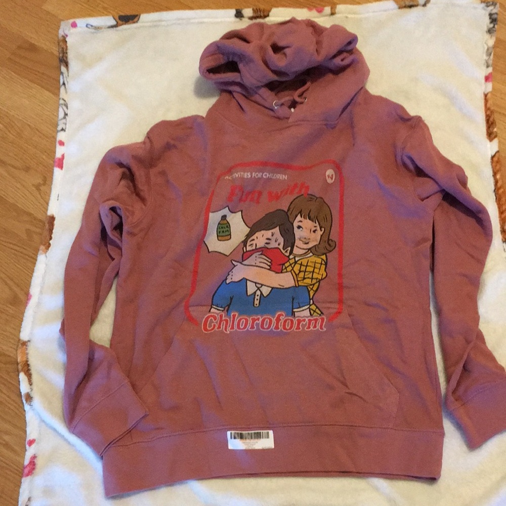 Fun with chloroform hoodie funny parody retro small fits big never worn